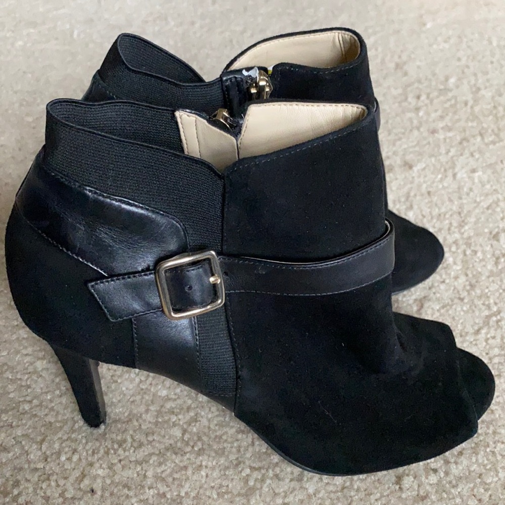 Marc Fisher Peep Toe SHIMMEE Black Booties